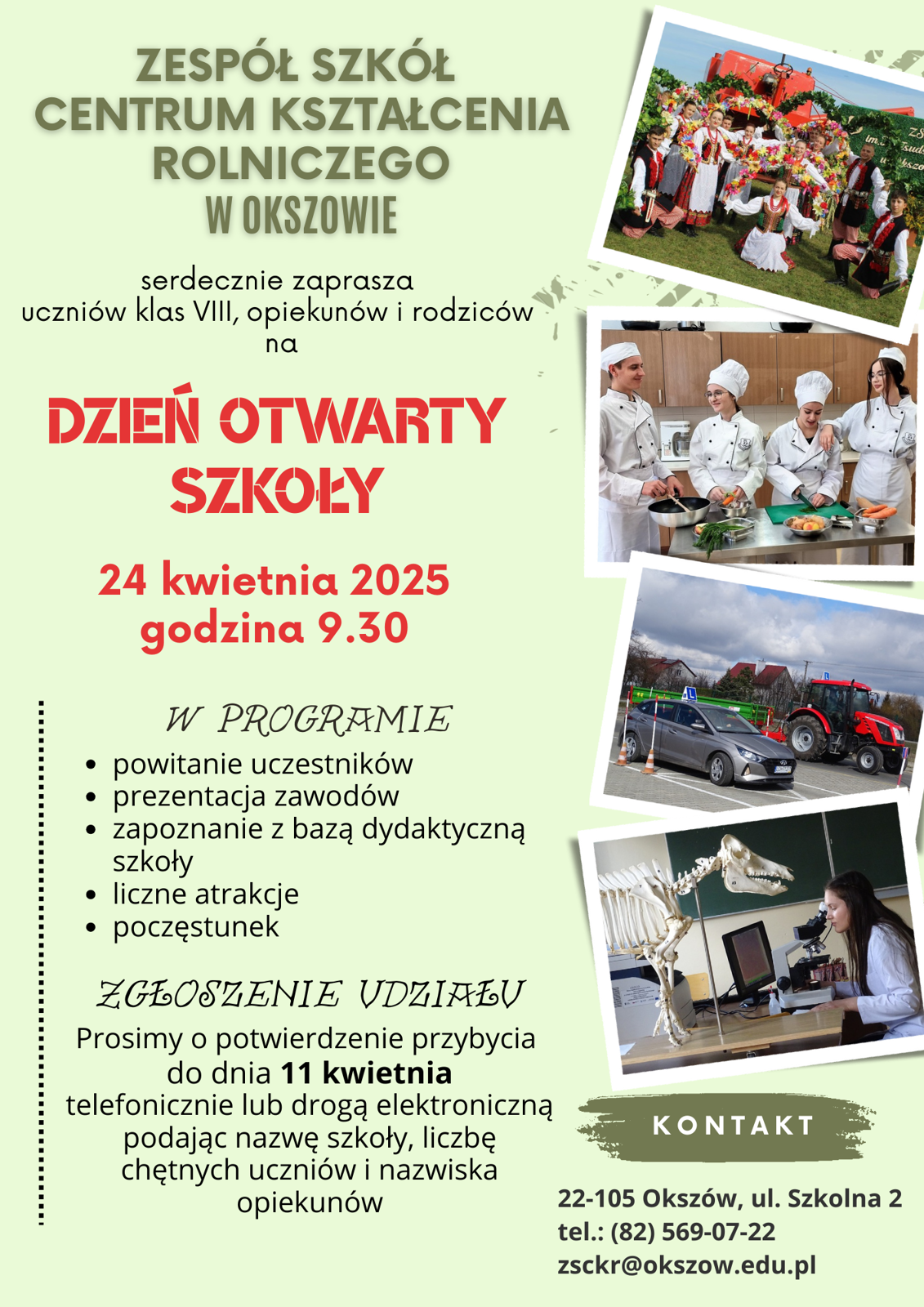 DZIEŃ OTWARTY ZSCKR W OKSZOWIE